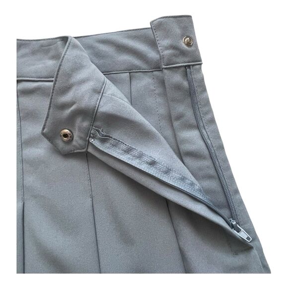 Divided by H&M Women’s Size 14 Slate Blue Pleated Mini Skirt A-Line Hip Zip Y2K - Picture 4 of 8